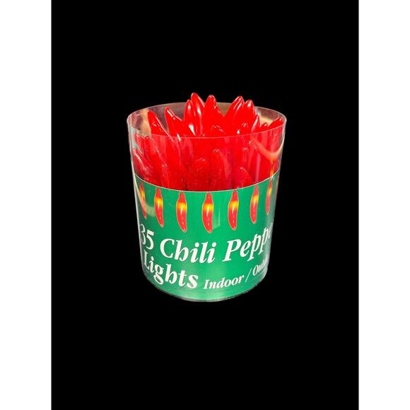 Holiday Time Red Chili Pepper 35 Light Set String Christmas Tree Lights NEW - Picture 2 of 6